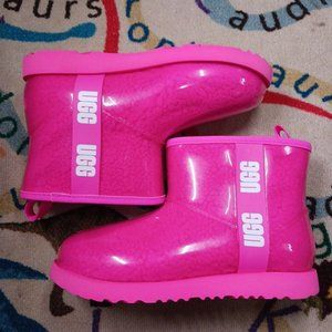 UGG KIDS' CLASSIC CLEAR MINI II K/1112386K ROCK ROSE BOOTS YOUTH KIDS SHOES Sz 6